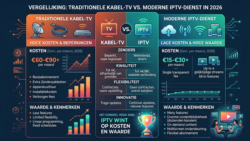 Infographic Beste IPTV abonnement vergelijking