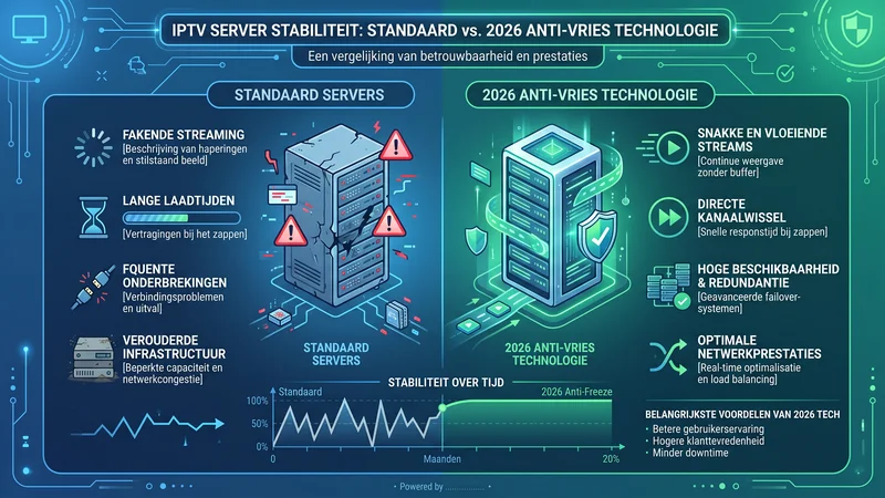 Infographic IPTV Nederland server stabiliteit