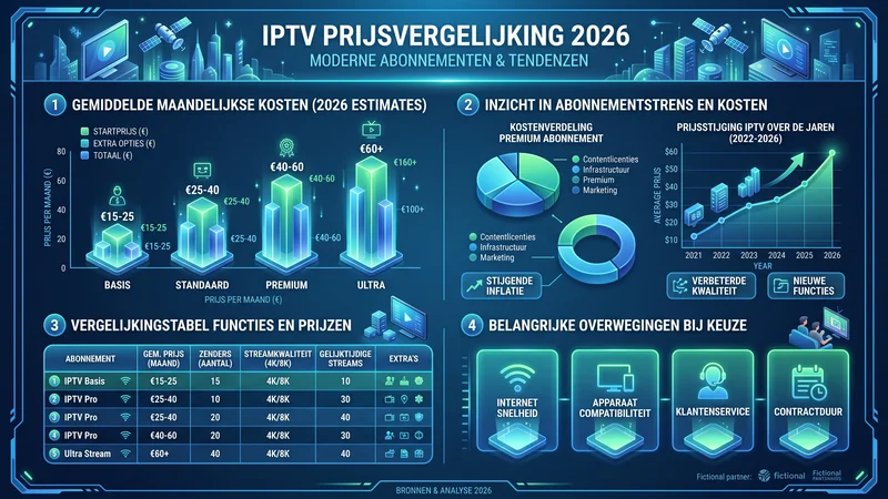 Infographic prijzen vergelijken IPTV Nederland 2026