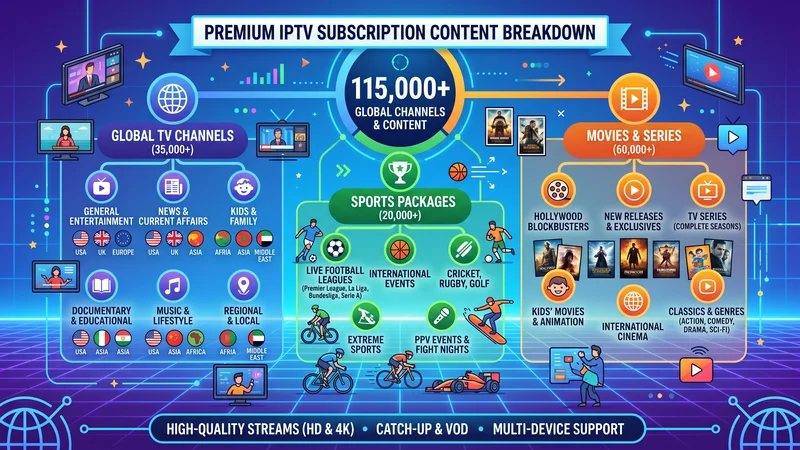 IPTV abonnement zenderaanbod infographic statistieken