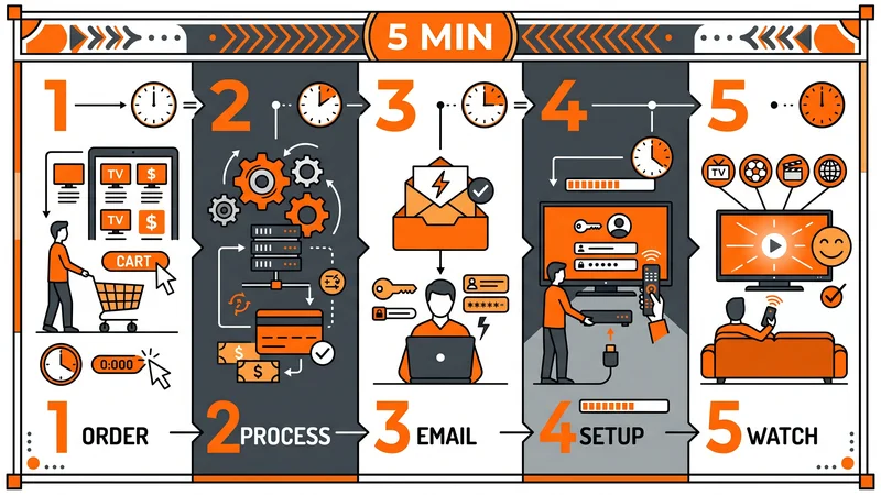 Infographic IPTV Nederland installatie stappen