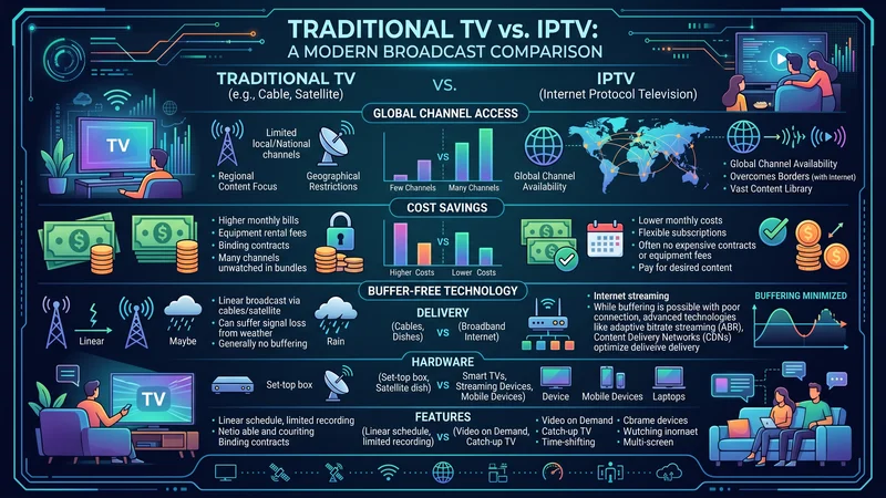 Vergelijking Beste IPTV abonnement infographic