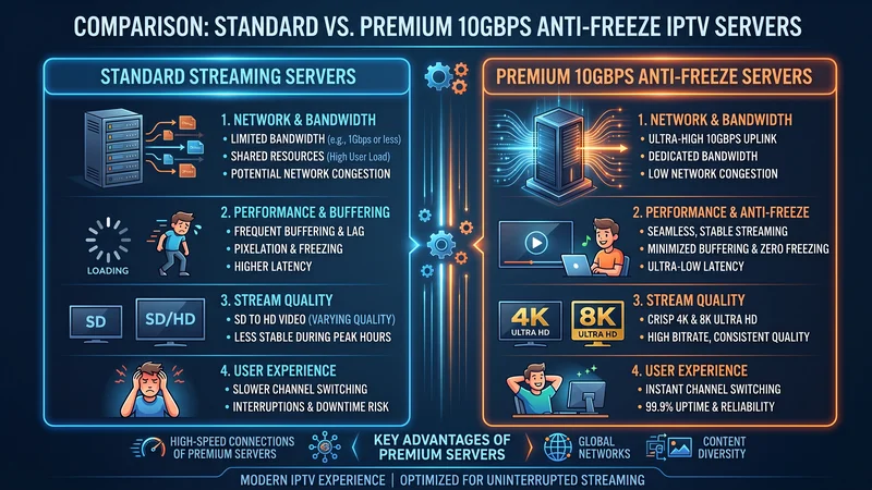 Infographic IPTV Nederland server technologie en anti-freeze systemen