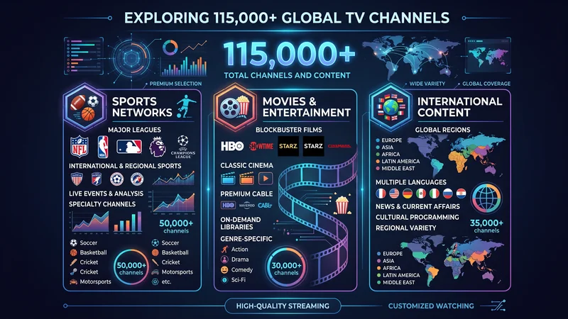 Infographic over 115000 zenders bij IPTV kopen