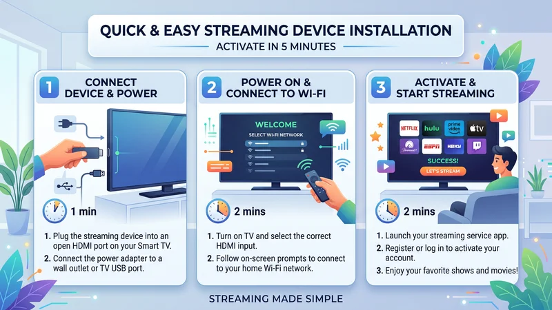 IPTV abonnement installatie infographic