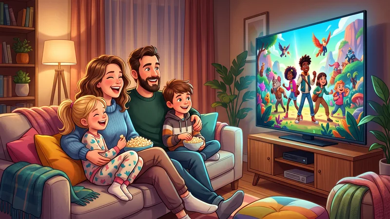 Familie geniet samen van het Beste IPTV abonnement in 2026
